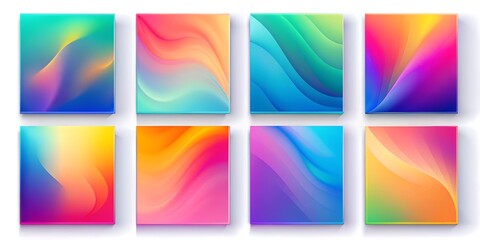 Naklejka premium set of colorful abstract backgrounds