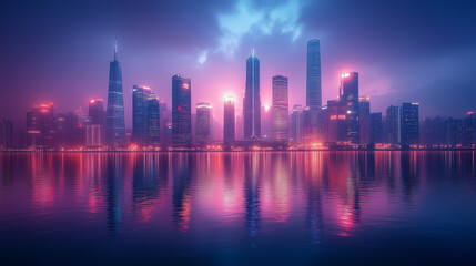 Fototapeta premium La ville cyberpunk