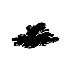 Hand-drawn cloud silhouette
