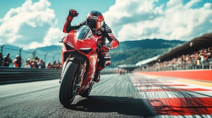 Obraz premium Triumphant Rider