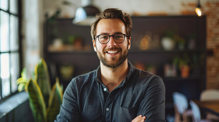 Obraz premium A startup founder building their personal brand to establish authority and attract investors, partners, and customers.