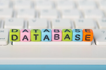 the letter blocks in a linear sequence suggests the organized nature of databases and their ability...