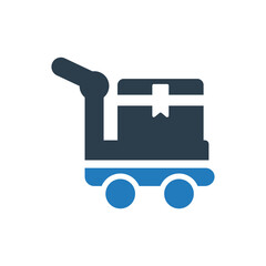 Handcart icon vector