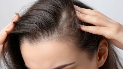 Fototapeta premium Woman with Thinning Hair