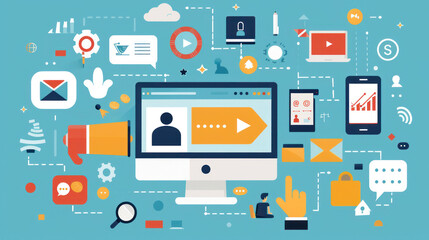 A visual of an effective online personal branding strategy, using blogs, social media, and thought leadership to increase visibility.