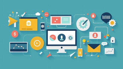 A visual of an effective online personal branding strategy, using blogs, social media, and thought leadership to increase visibility.