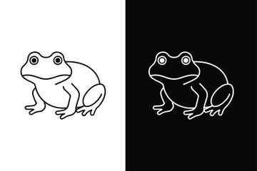  Frog icon vector illustration for graphic design on white background.