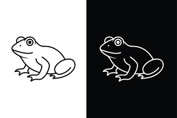  Frog icon vector illustration for graphic design on white background.