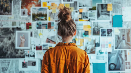 Obraz premium A visual of a creative professional's personal branding strategy, showcasing portfolio, social media presence, and collaborations.