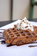 Churro-Waffle Closeup