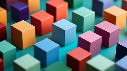 Obraz premium Abstract 3D Cube Art Collection: Geometric Designs, Textures, and Colorful Patterns