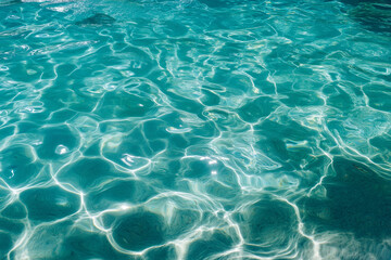 Obraz premium water is calm and clear, with ripples and waves that create a peaceful atmosphere. The blue color of the water is soothing and refreshing, making it a perfect place to relax and unwind