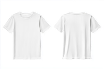  white shirt with a collar and sleeves. The shirt is unbuttoned and has no design or writing on it