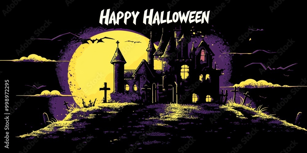Canvas Prints halloween theme with text 