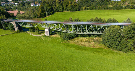 Fischbauchbrücke in Meinerzhagen, eine Eisenbahnfachwerkbrücke