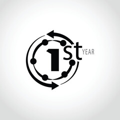 modern arrow one logo design concept vector