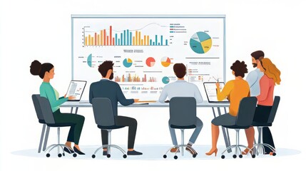 Business Team Planning Sales Growth and Risk Strategy in Meeting risk assessment. Ultra realistic. Photorealistic 