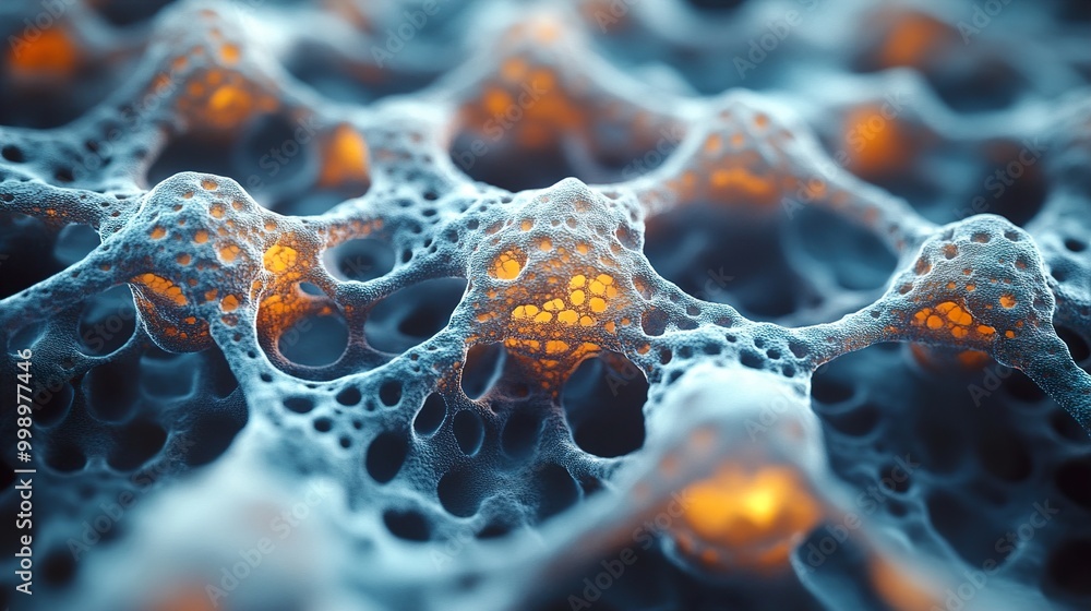 Poster abstract cellular structure: a microscopic exploration
