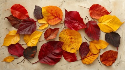 Vibrant Autumn Leaves: A Close-Up View of Nature's Palette