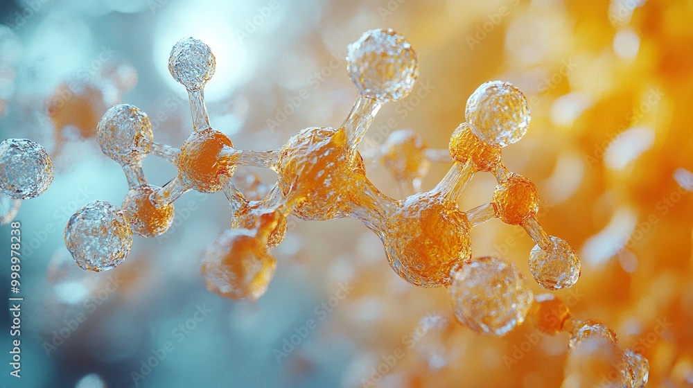 Wall mural abstract molecular structure: a glimpse into the microscopic world