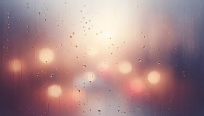 Obraz premium Blurred background of rain glass. Misted window