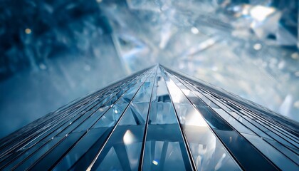 Crystal clear glass luxurious background with depth of field for a sleek and pristine visual effect