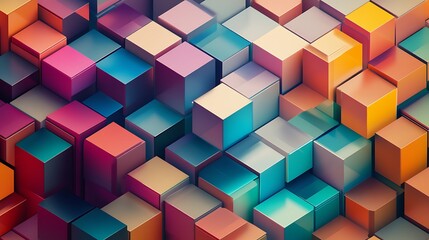 Obraz premium Abstract 3D Cube Art Collection: Geometric Designs, Textures, and Colorful Patterns