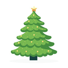Christmas tree isolated on white background