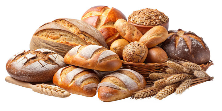 loaf of bread isolated on white