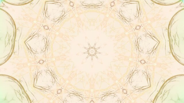 bl&uuml;tenf&ouml;rmige abstrakte Grafik, Fr&uuml;hlingsdesign, Pastellfarben, Mandala, gr&uuml;n
