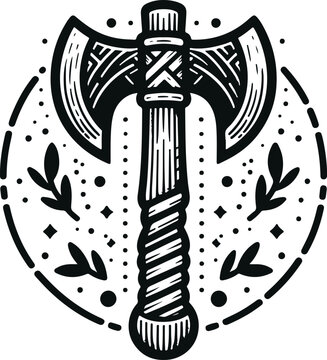 recommend clip art: Axe Icon Concept Vector Illustration Design Silhouette Style On Isolated White Background