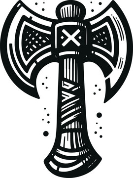 recommend clip art: Axe Icon Concept Vector Illustration Design Silhouette Style On Isolated White Background