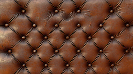 Fototapeta premium A close-up shot of brown tufted leather.