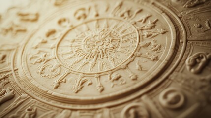 Obraz premium Zodiac Symbol Carving