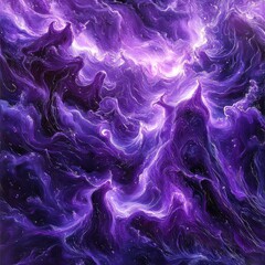 Fototapeta premium Fiery Passion - Abstract Purple Flames of Intense Energy and Contrasting Temperatures