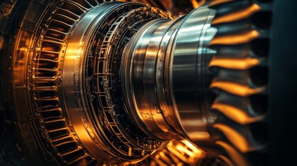 Industrial Gas Turbine Close-Up