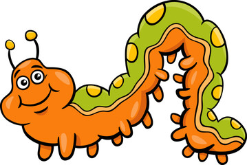 cartoon caterpillar insect animal character