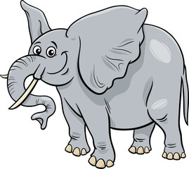 funny cartoon African elephant animal character