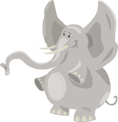 cartoon African elephant wild animal character