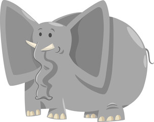 funny cartoon African elephant wild animal character