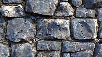 A weathered stone wall with natural texture and a hint of moss.