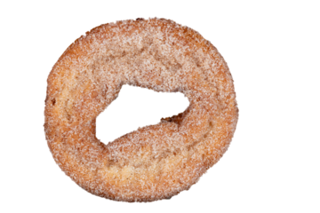 Isolated delicious apple cider cinnamon sugar fall donut