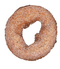 Isolated delicious apple cider cinnamon sugar fall donut