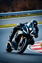 A sleek modern sports motorcycle