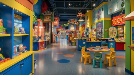 Fototapeta premium children's toy store with colorful displays