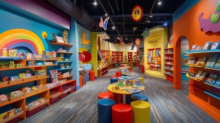 Obraz premium children's toy store with colorful displays
