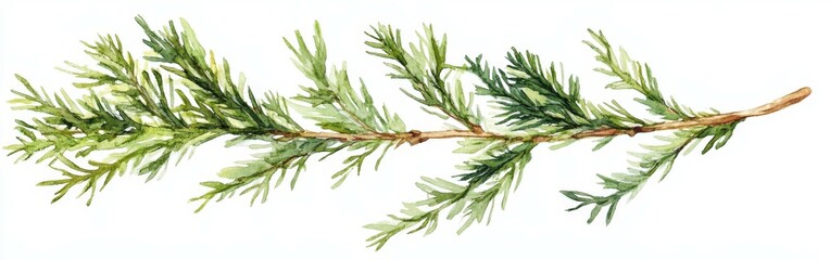 Naklejka premium Cedars libani branch showcasing its vibrant green foliage in springtime