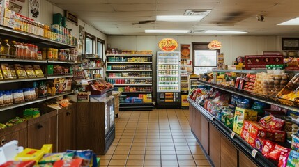 Fototapeta premium convenience store with essential items