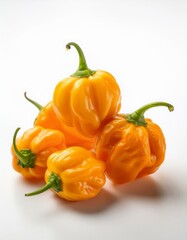 fresh habanero pepper on white background 6