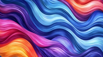 Obraz premium Abstract colorful wavy pattern with shades of orange, pink, purple and blue.
